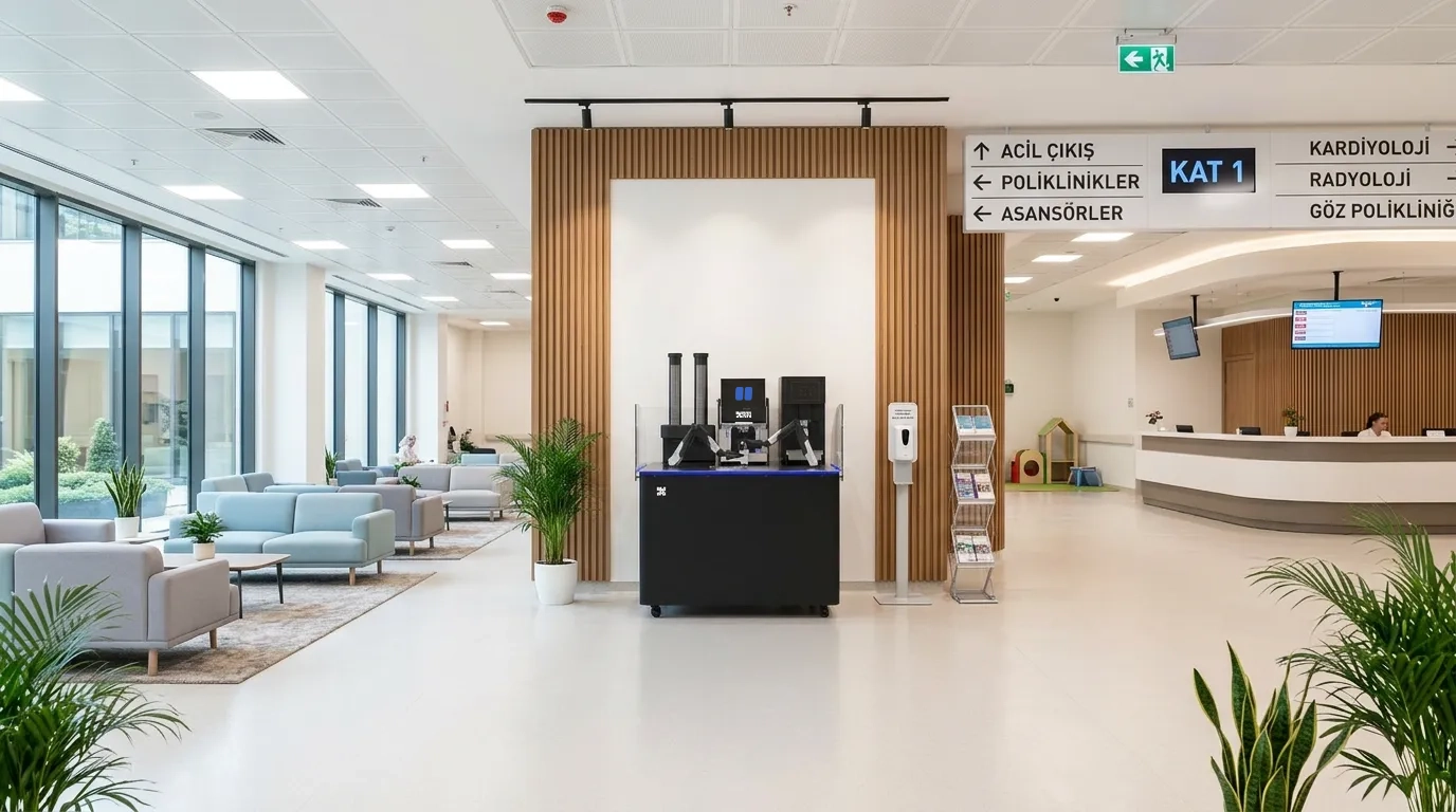 X Barista robotik barista AVM lokasyonunda çalışıyor