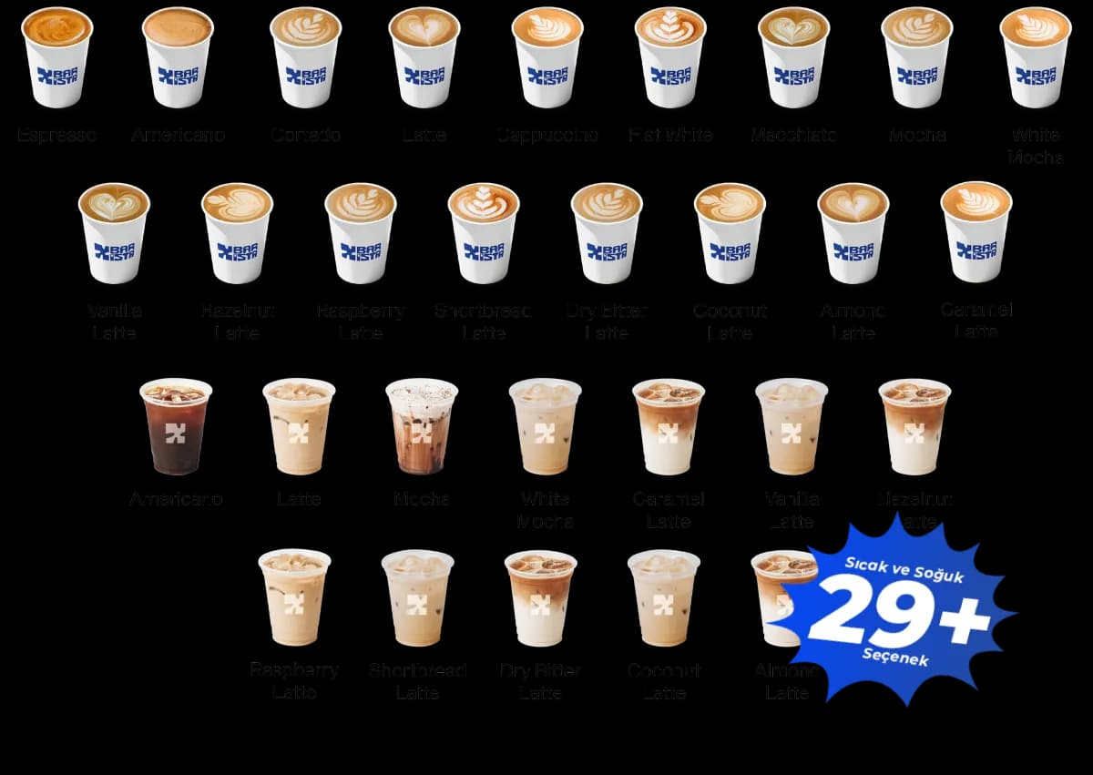 X Barista İçecek Menüsü