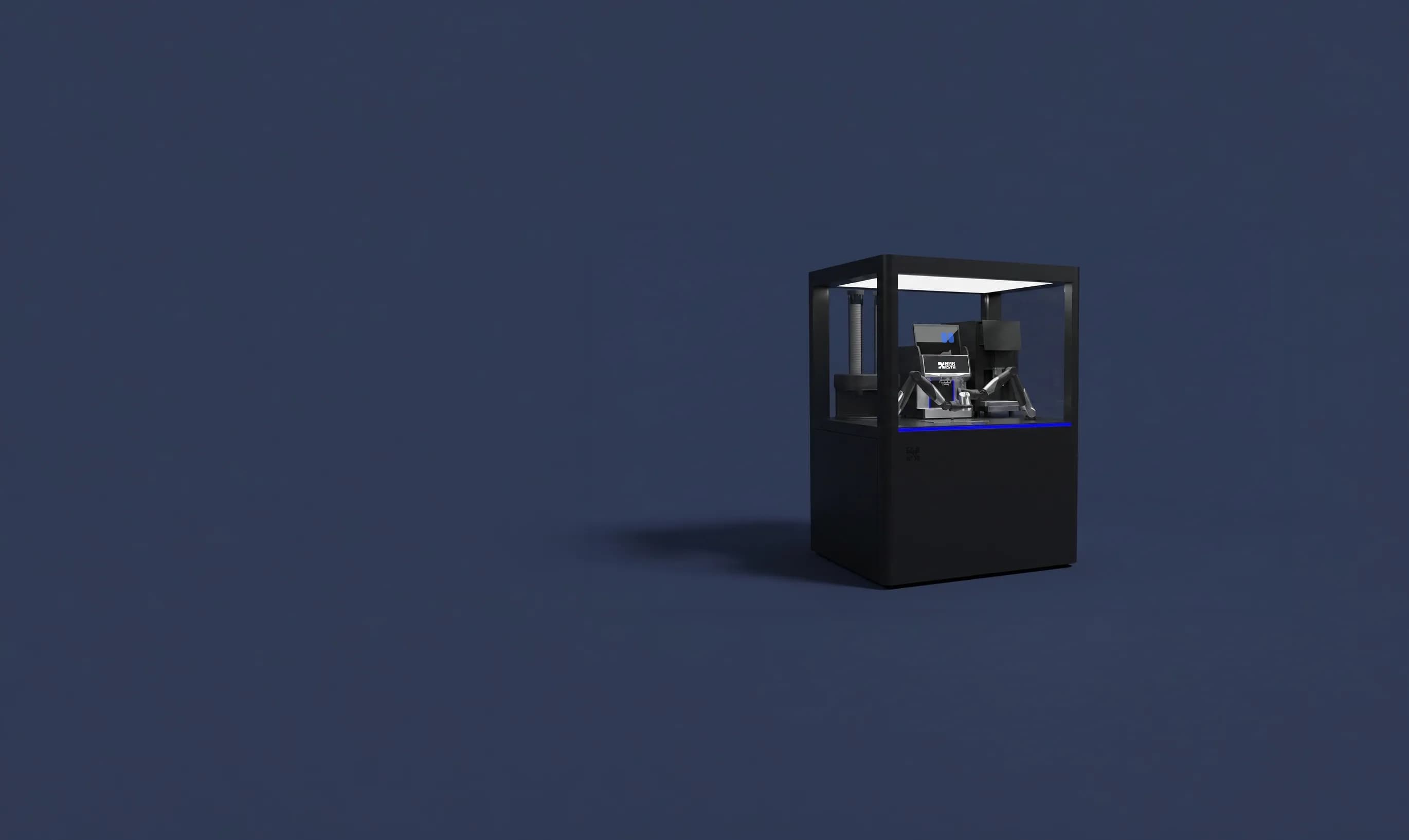 Gen 3 Kiosk — Tam kapalı otonom robot barista